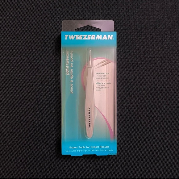 TWEEZERMAN Full Size Point Tip Tweezer — White - Picture 1 of 3